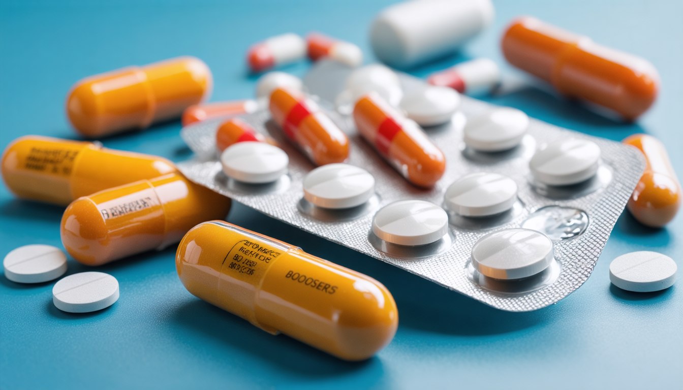 Illustration showing a doctor explaining sexual performance boosters and lifestyle factors affecting sexual health